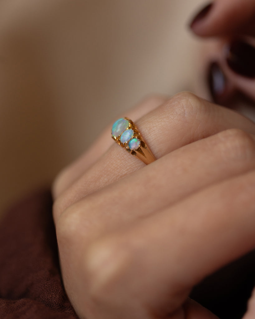 Paloma Antique 18ct Gold Opal Five Stone Ring