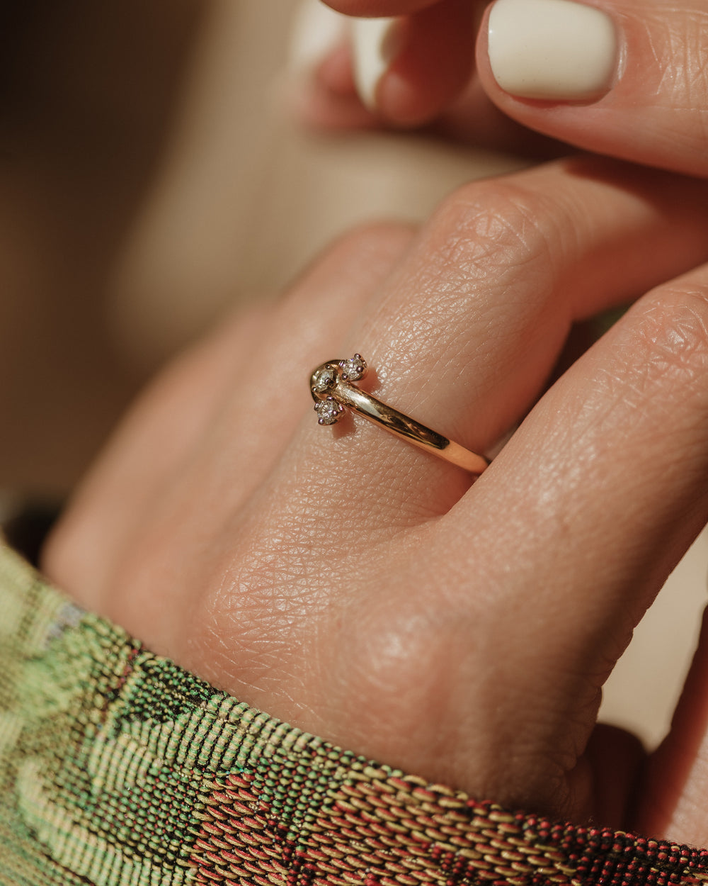 Penny 1987 Vintage 9ct Gold Diamond Trilogy Ring