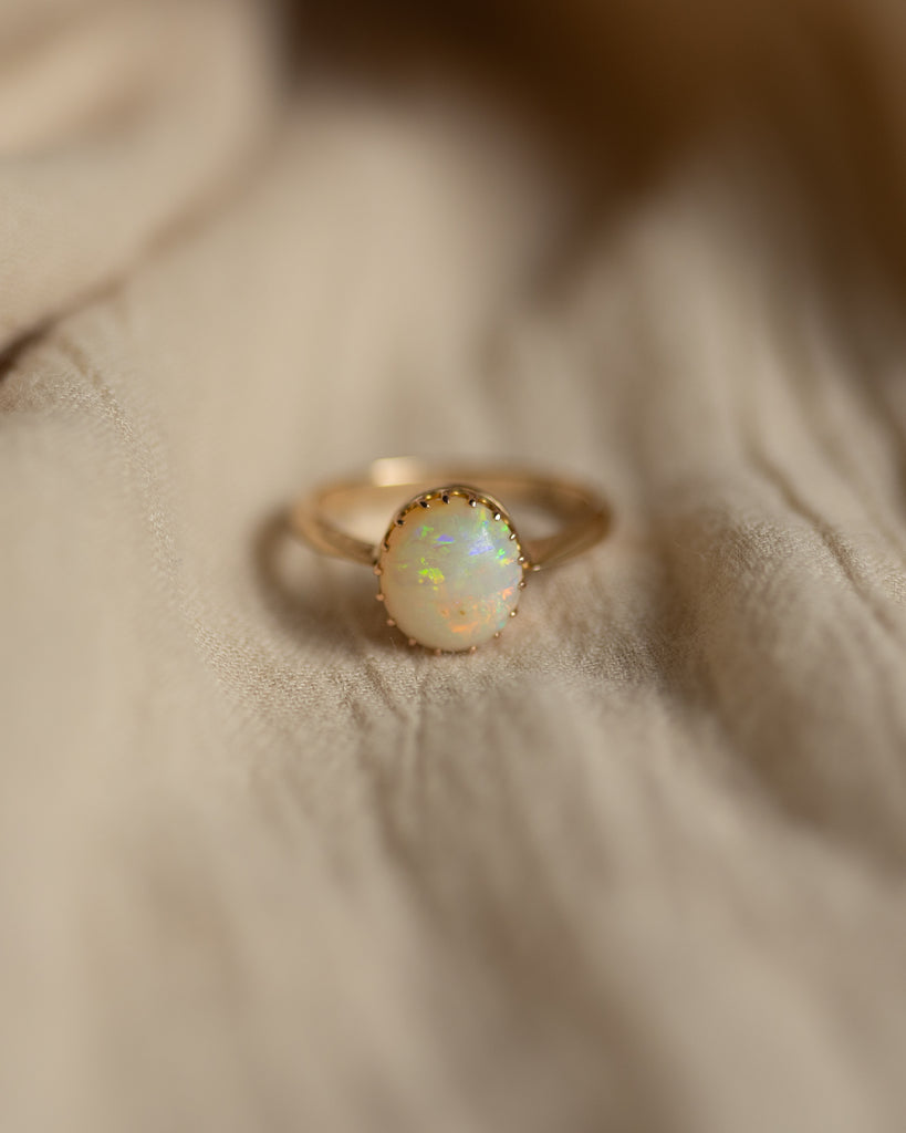 Peggy Antique 9ct Gold Opal Single Stone Ring
