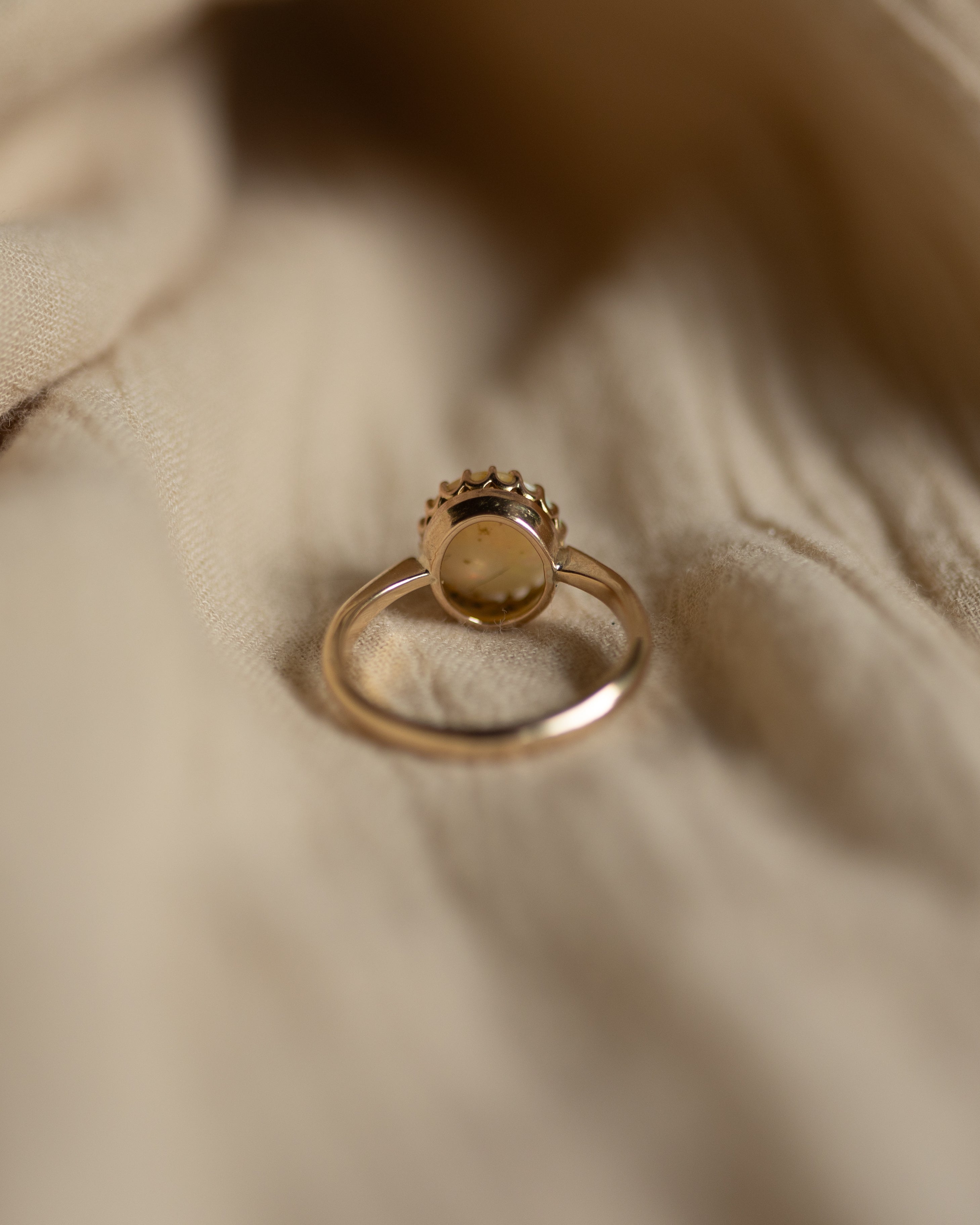 Peggy Antique 9ct Gold Opal Single Stone Ring