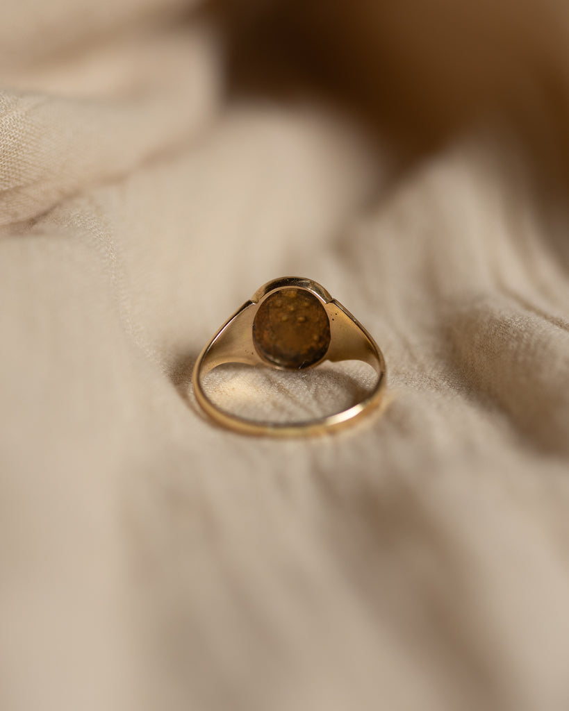 Beryl Antique Victorian 15ct Gold Enamel & Diamond Forget Me Not Ring