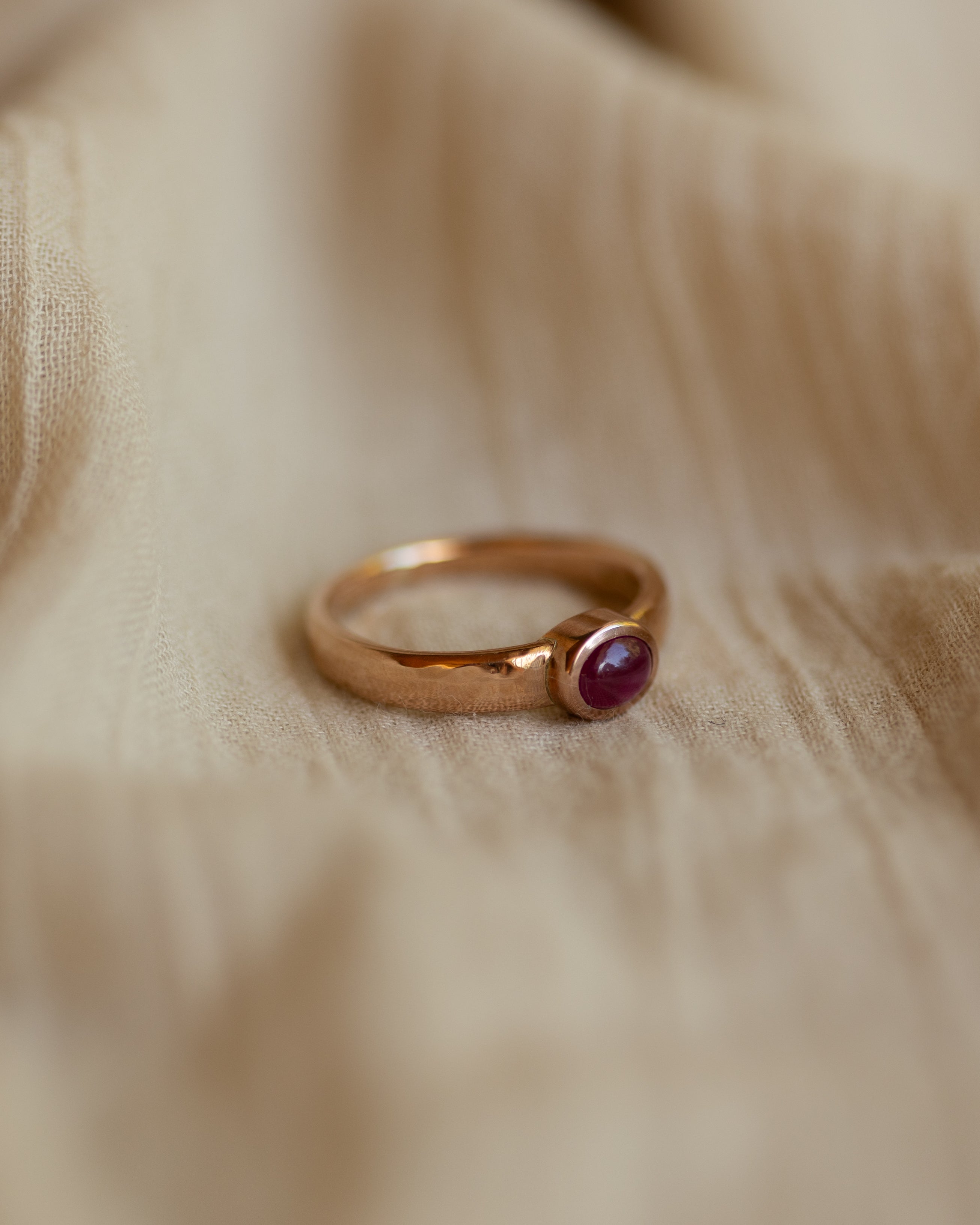 Barbara Vintage 9ct Gold Ruby Single Stone Ring