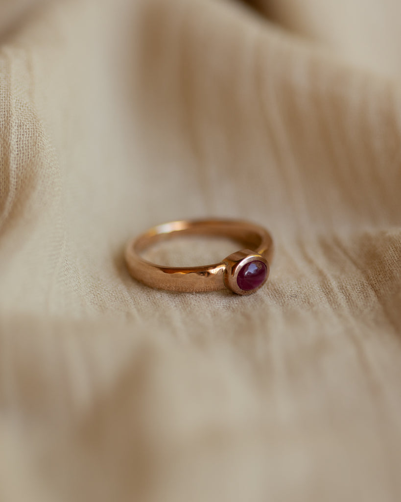 Barbara Vintage 9ct Gold Ruby Single Stone Ring