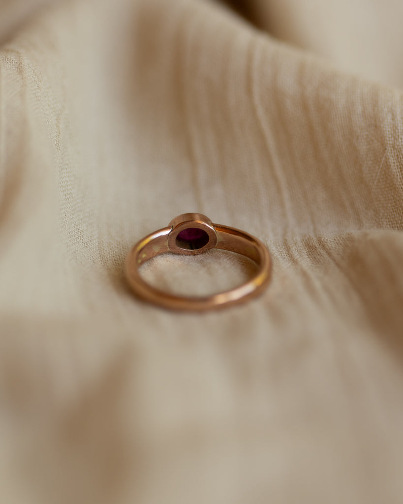 Barbara Vintage 9ct Gold Ruby Single Stone Ring