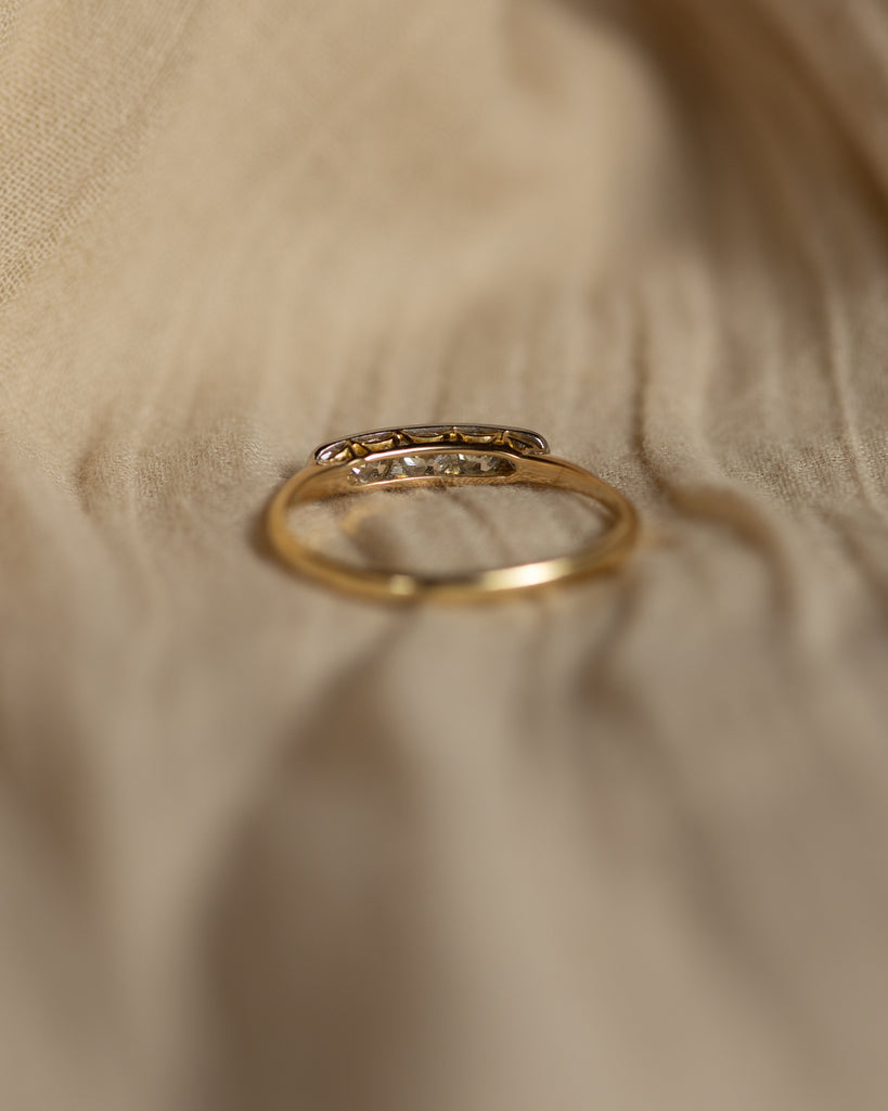 Astrid Antique 18ct Gold Diamond Five Stone Ring
