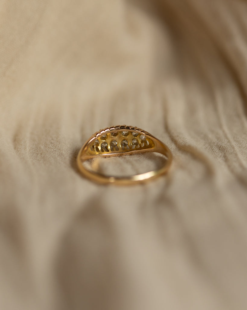 Dolores 1902 Antique 18ct Gold Diamond Ten Stone Ring