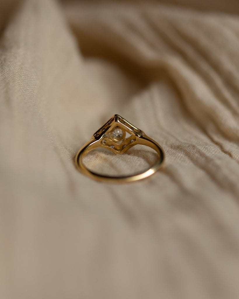 Margot Antique Art Deco 18ct Gold Diamond Kite Ring