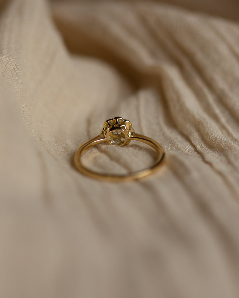Catherine Antique 18ct Gold Diamond Daisy Cluster Ring