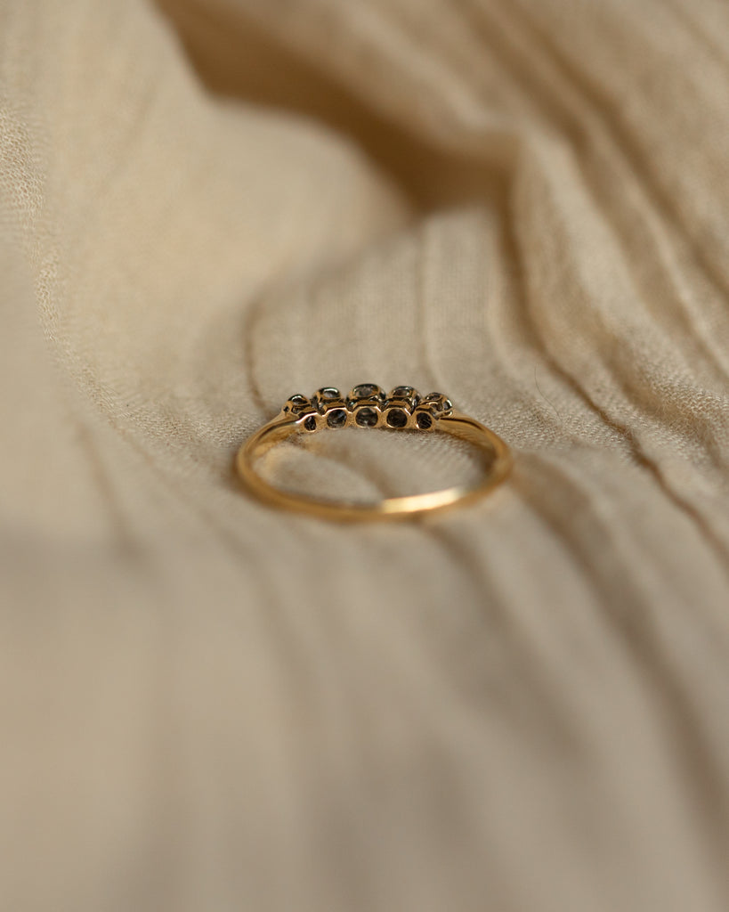 Lydia Antique 18ct Gold Diamond Five Stone Ring