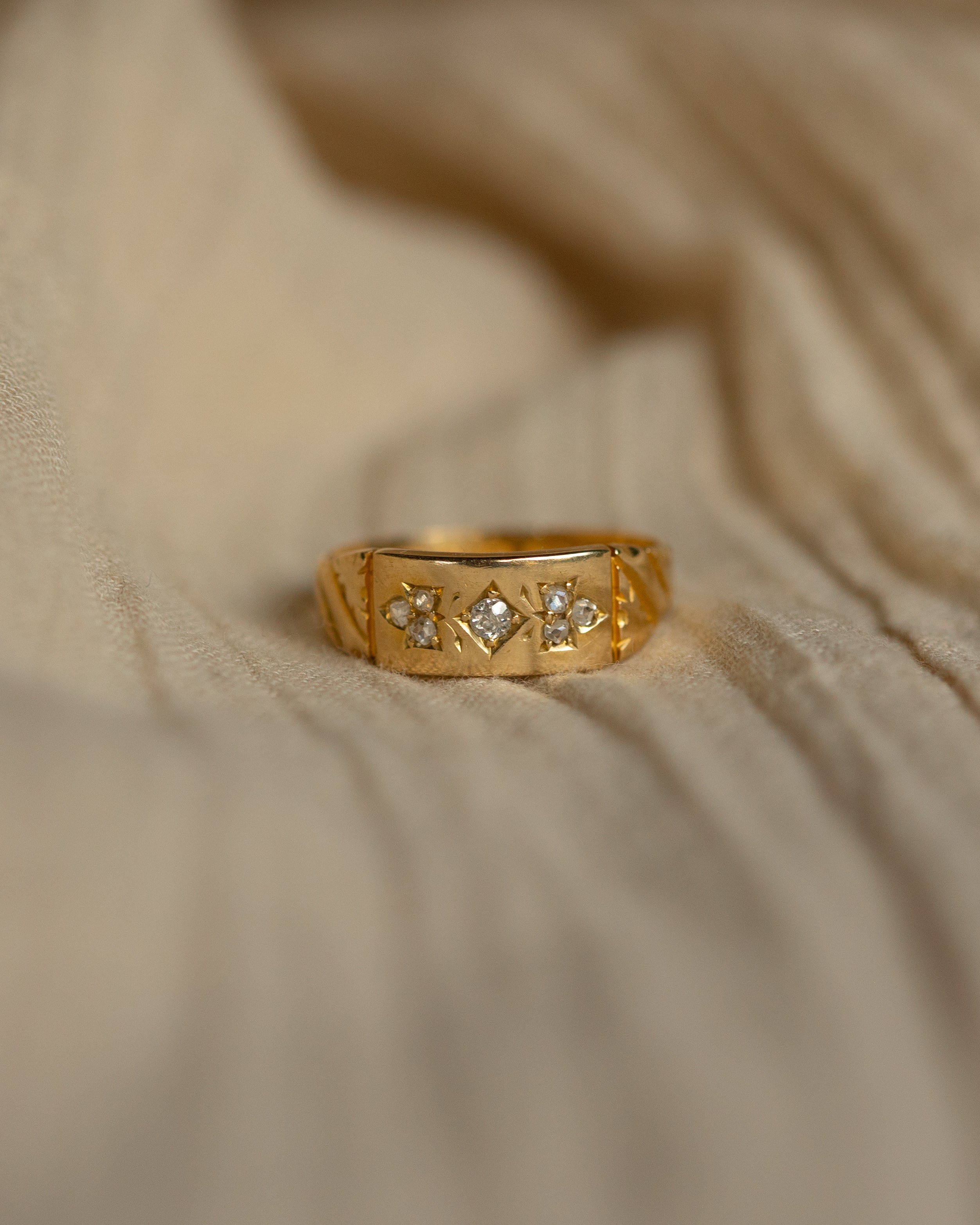 Goldie 1893 Antique Victorian 18ct Gold Diamond Ring