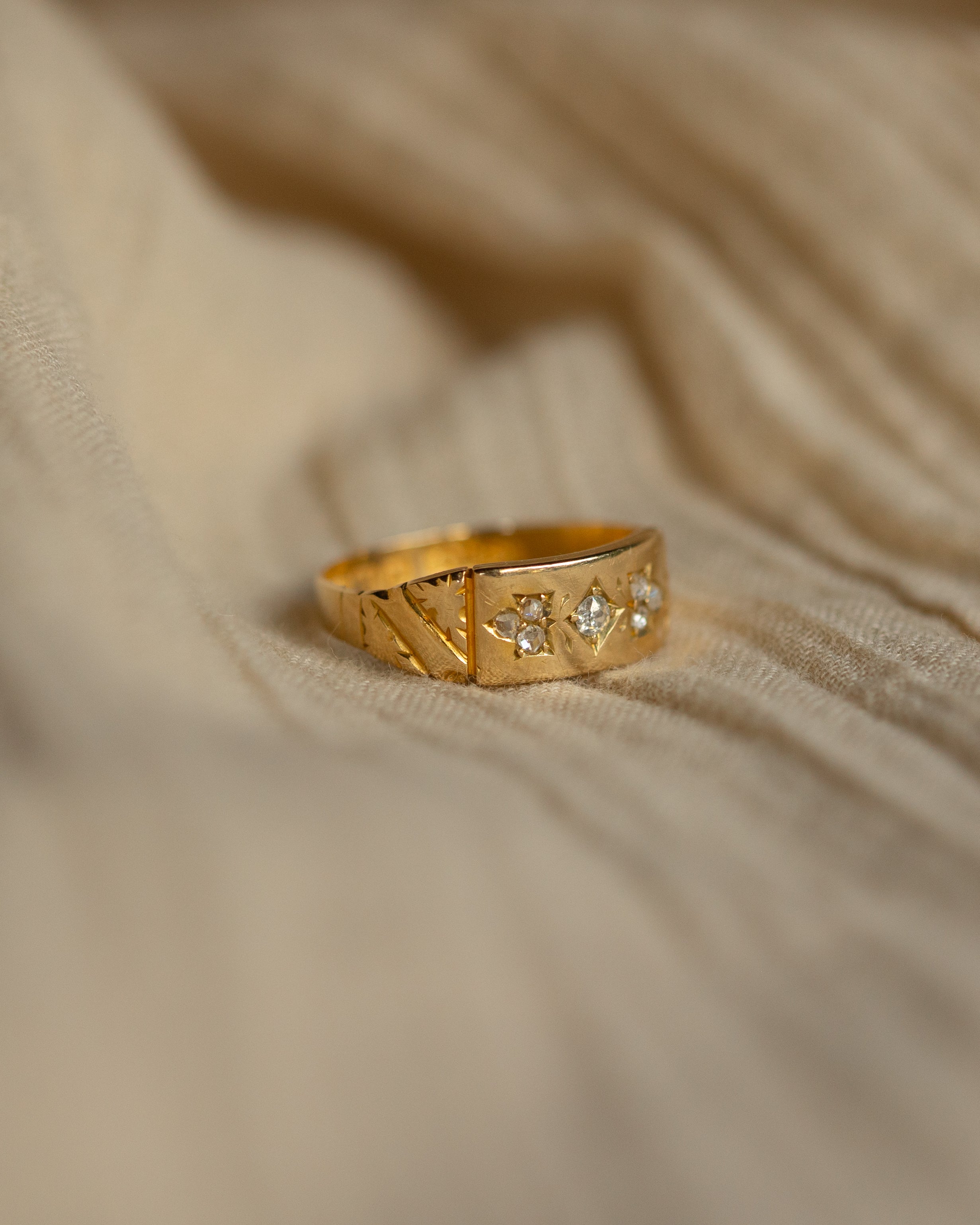 Goldie 1893 Antique Victorian 18ct Gold Diamond Ring