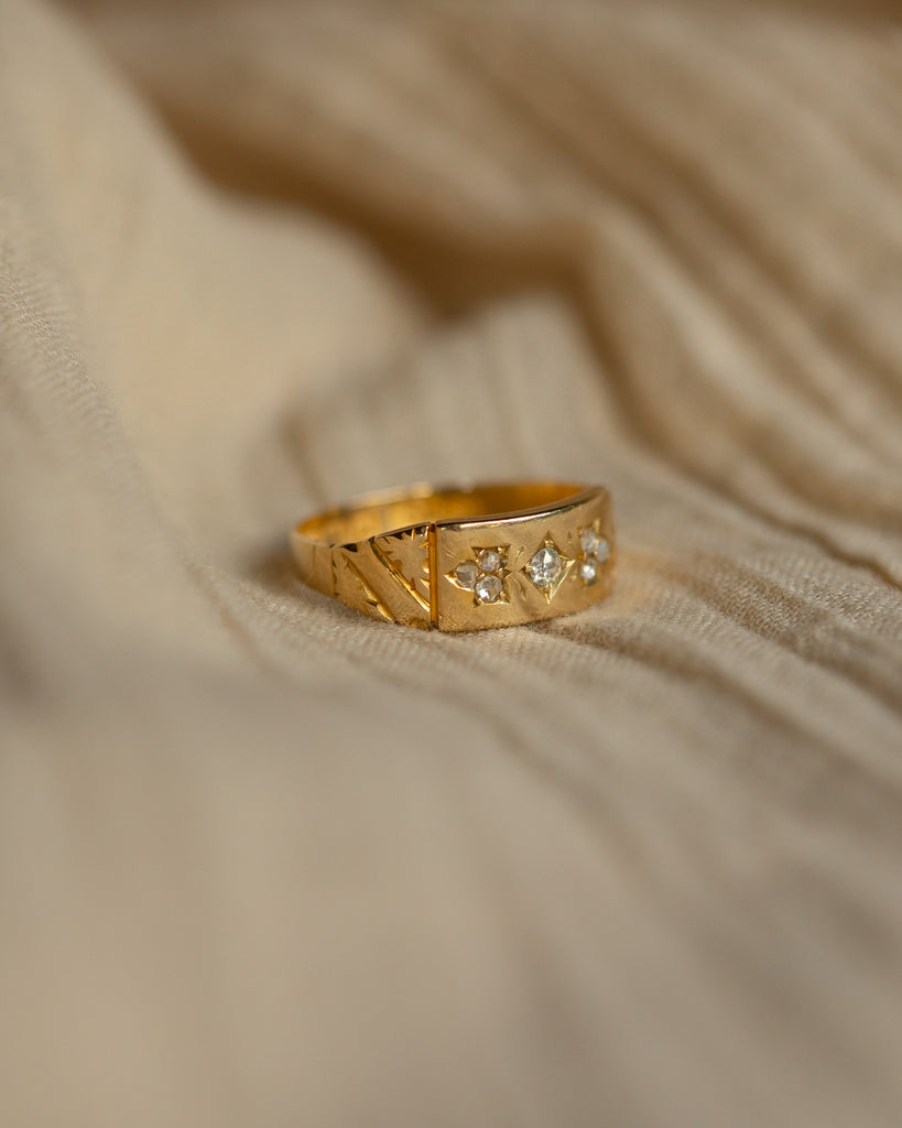 Goldie 1893 Antique Victorian 18ct Gold Diamond Ring