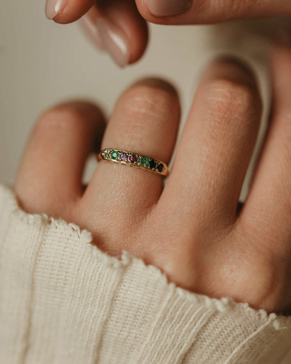 Rachael 1993 Vintage 9ct Gold Dearest Half Eternity Ring