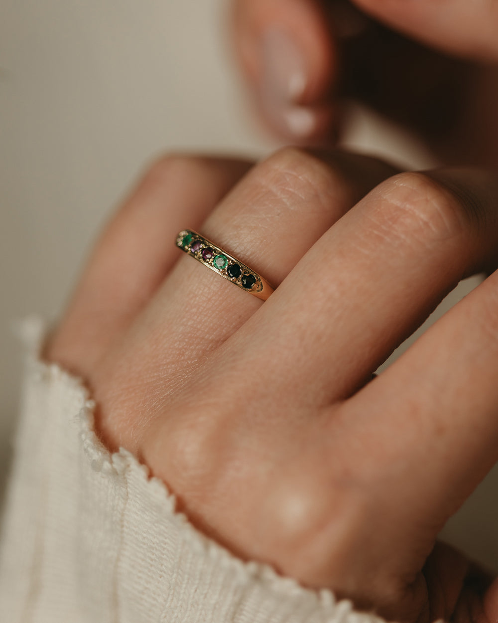 Rachael 1993 Vintage 9ct Gold Dearest Half Eternity Ring