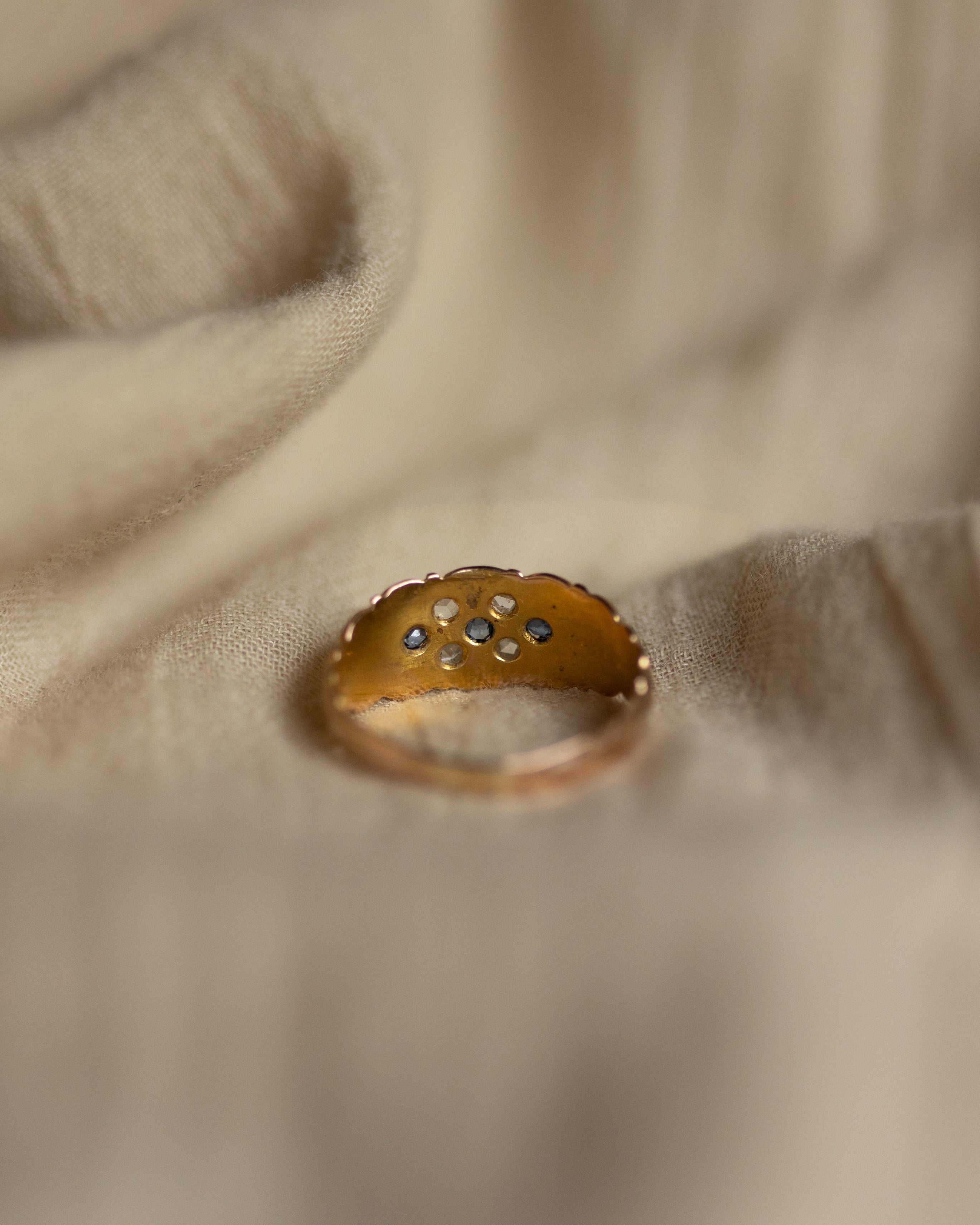 Roberta 1903 Antique 15ct Gold Sapphire & Diamond Ring