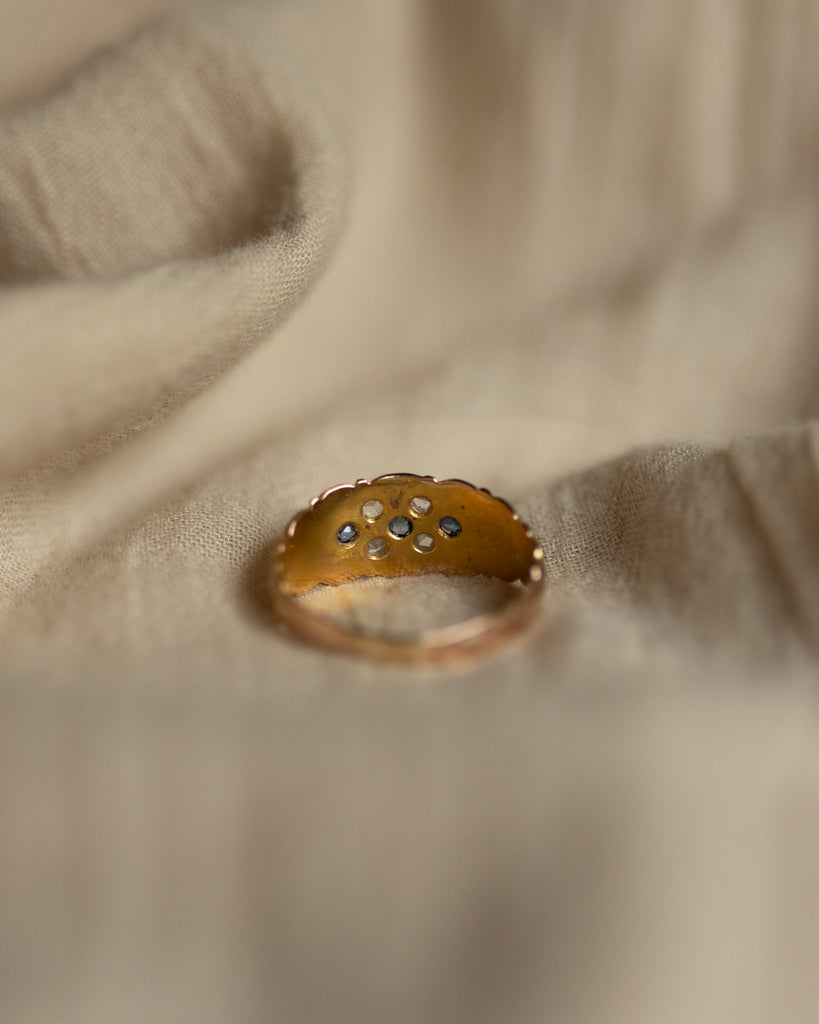 Roberta 1903 Antique 15ct Gold Sapphire & Diamond Ring