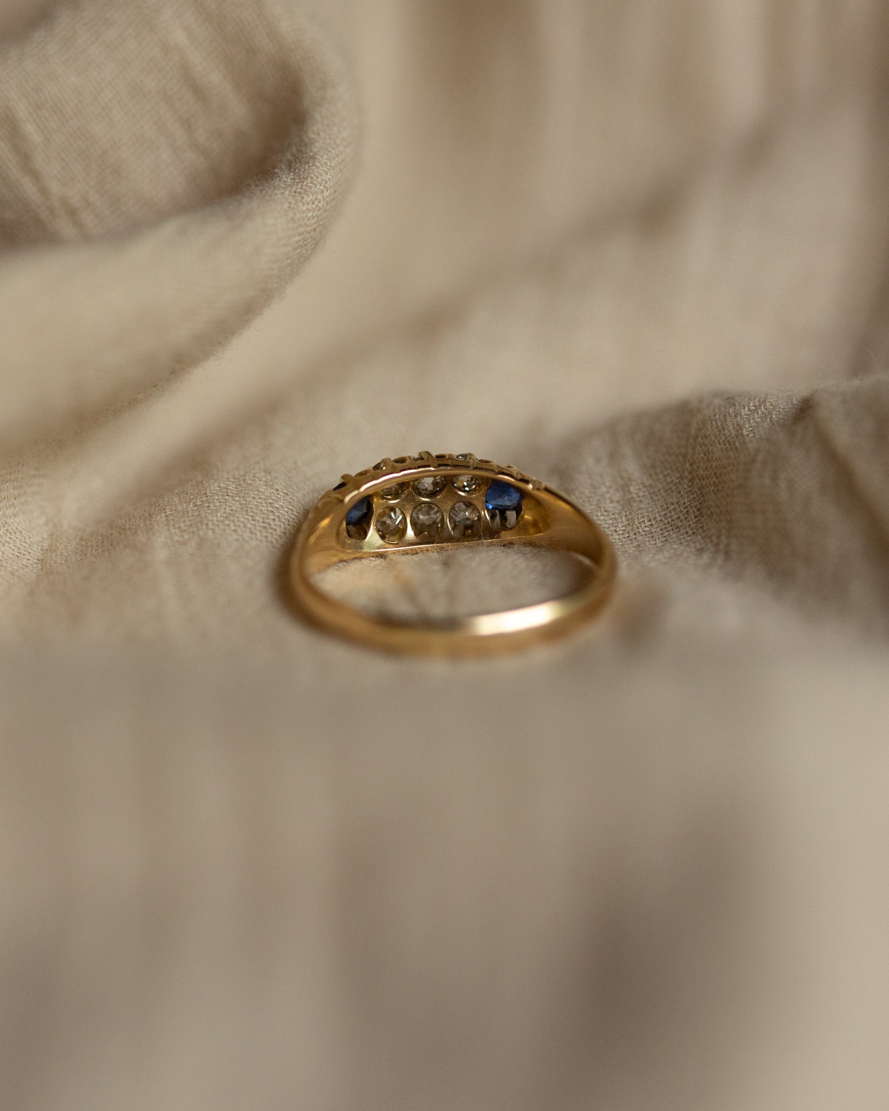 Mary Antique 18ct Gold Sapphire & Diamond Ring
