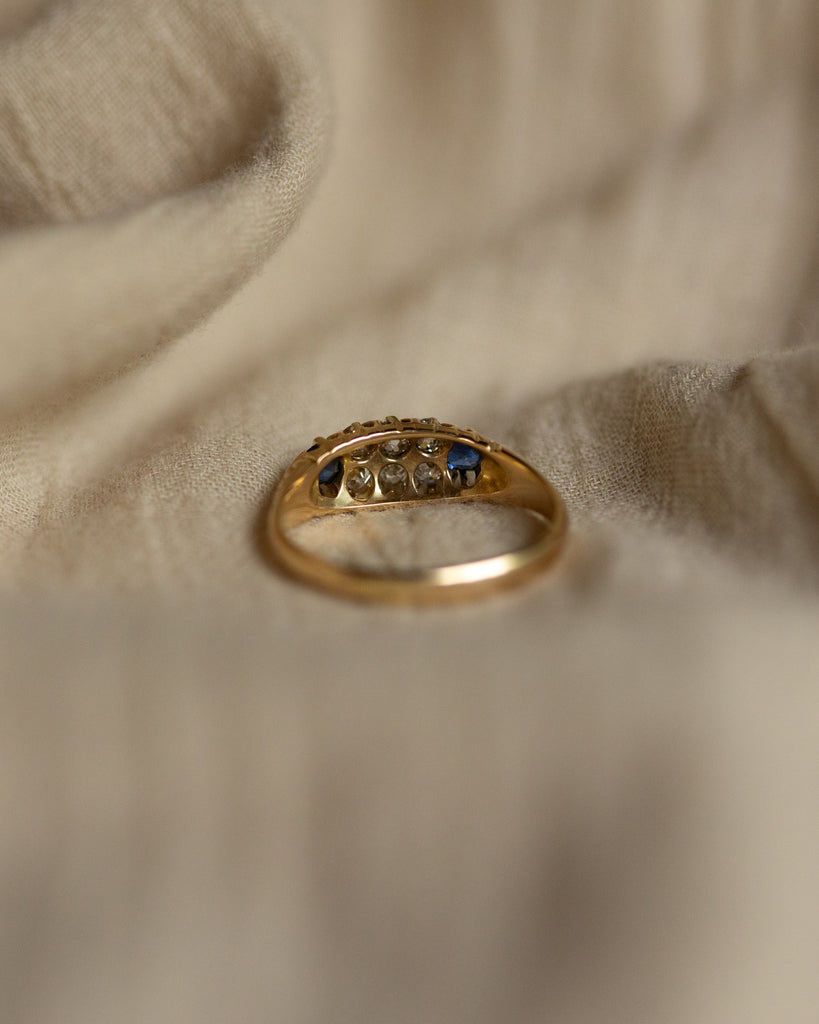 Mary Antique 18ct Gold Sapphire & Diamond Ring