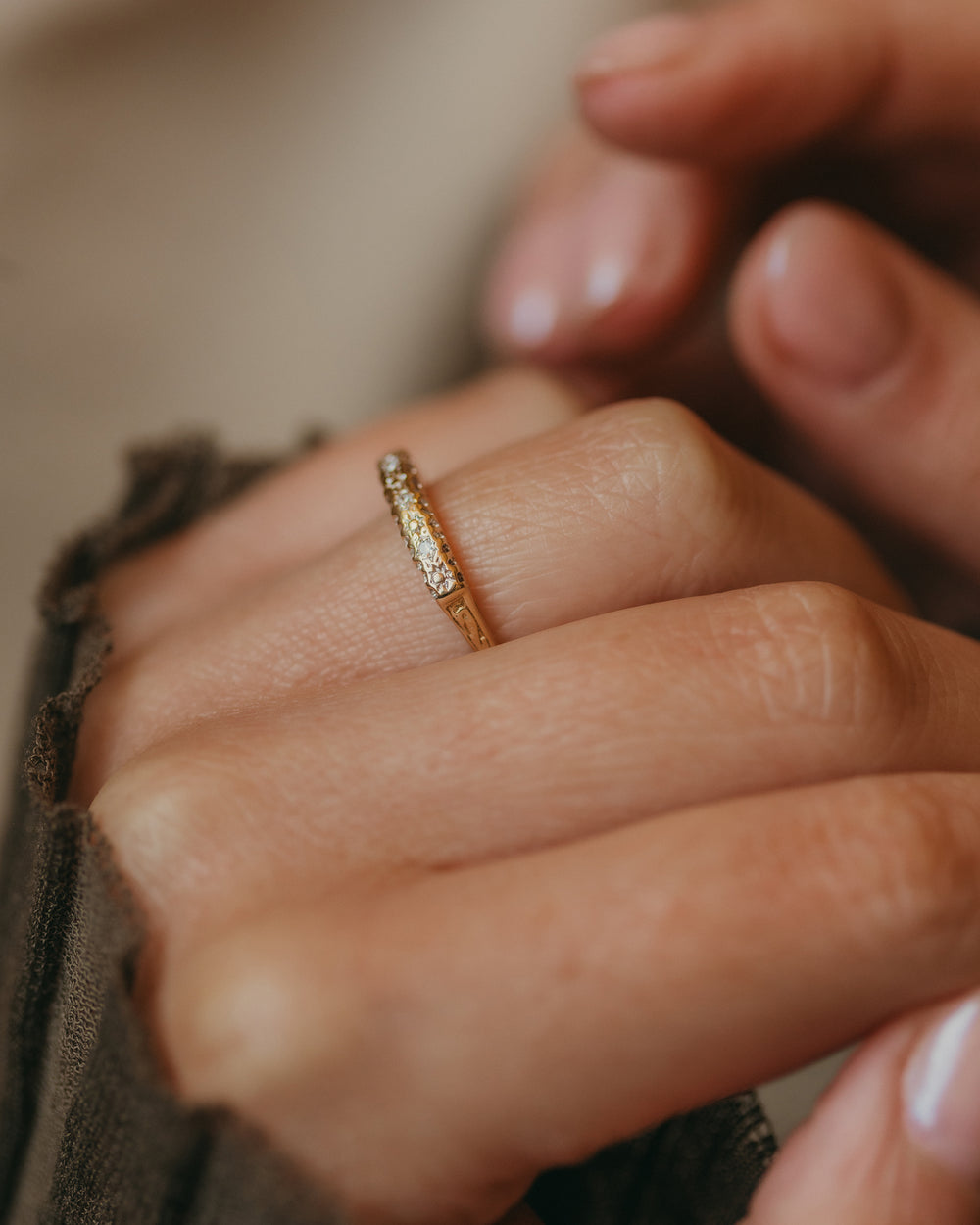 Unity Vintage 9ct Gold Diamond Half Eternity Ring