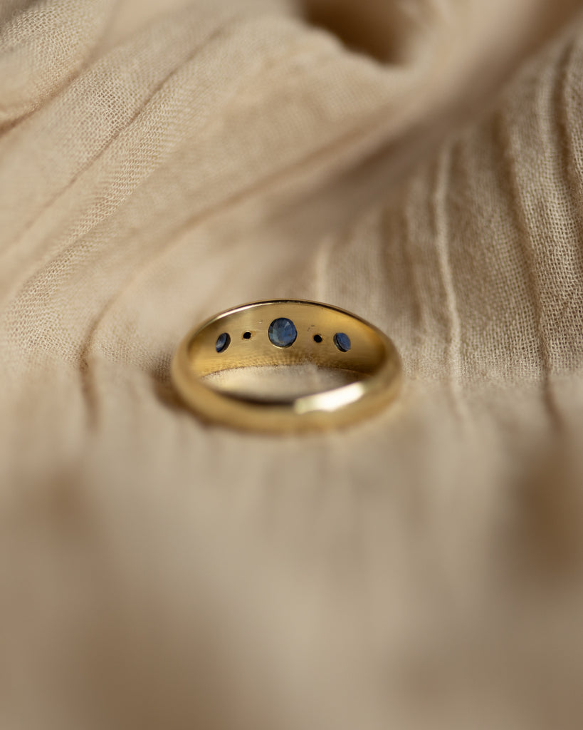 Juliette Antique 15ct Gold Star Set Sapphire & Diamond Ring