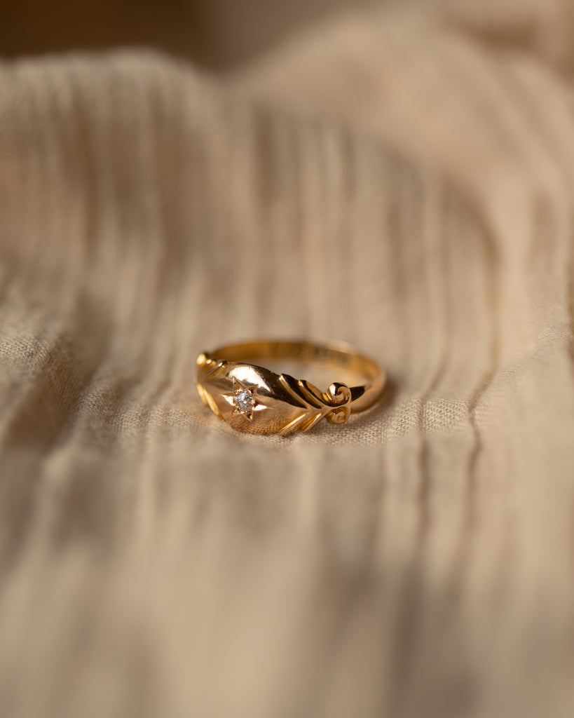 Sylvie 1896 Victorian 18ct Gold Star Set Diamond Ring