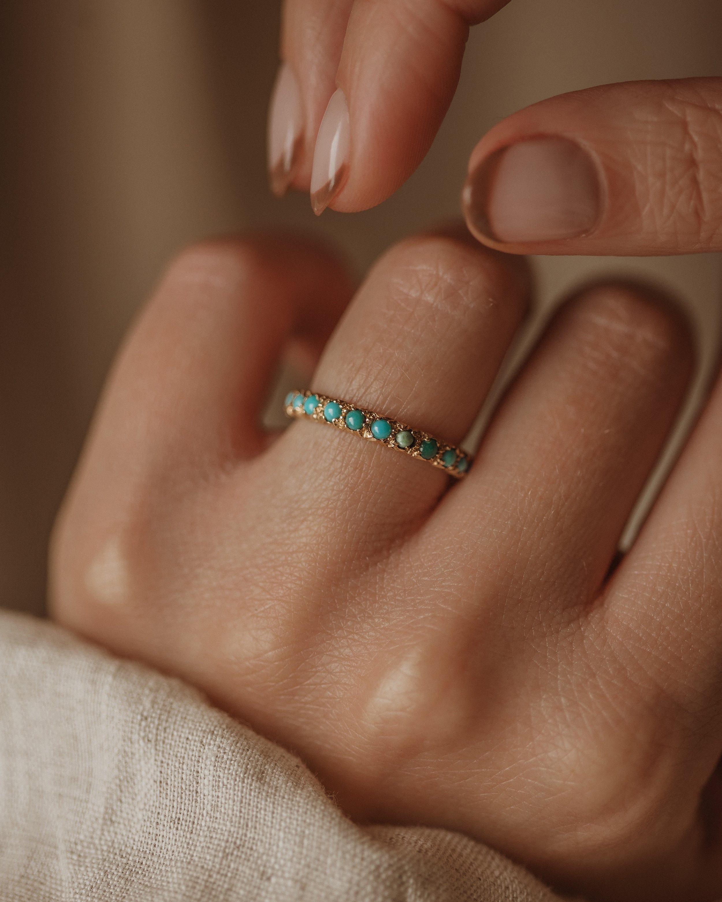 Noreen Antique Turquoise Full Eternity Ring