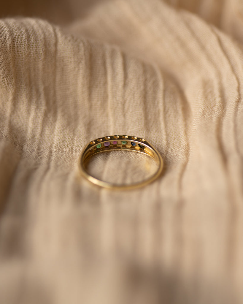 Sadie 1987 Vintage 9ct Gold Dearest Half Eternity Ring
