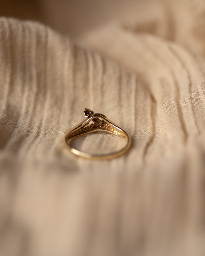Irma 1988 Vintage 9ct Gold Double Snake Ring
