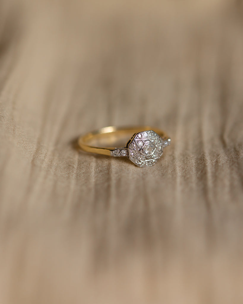 Daphne Antique Art Deco 18ct Gold Diamond Ring
