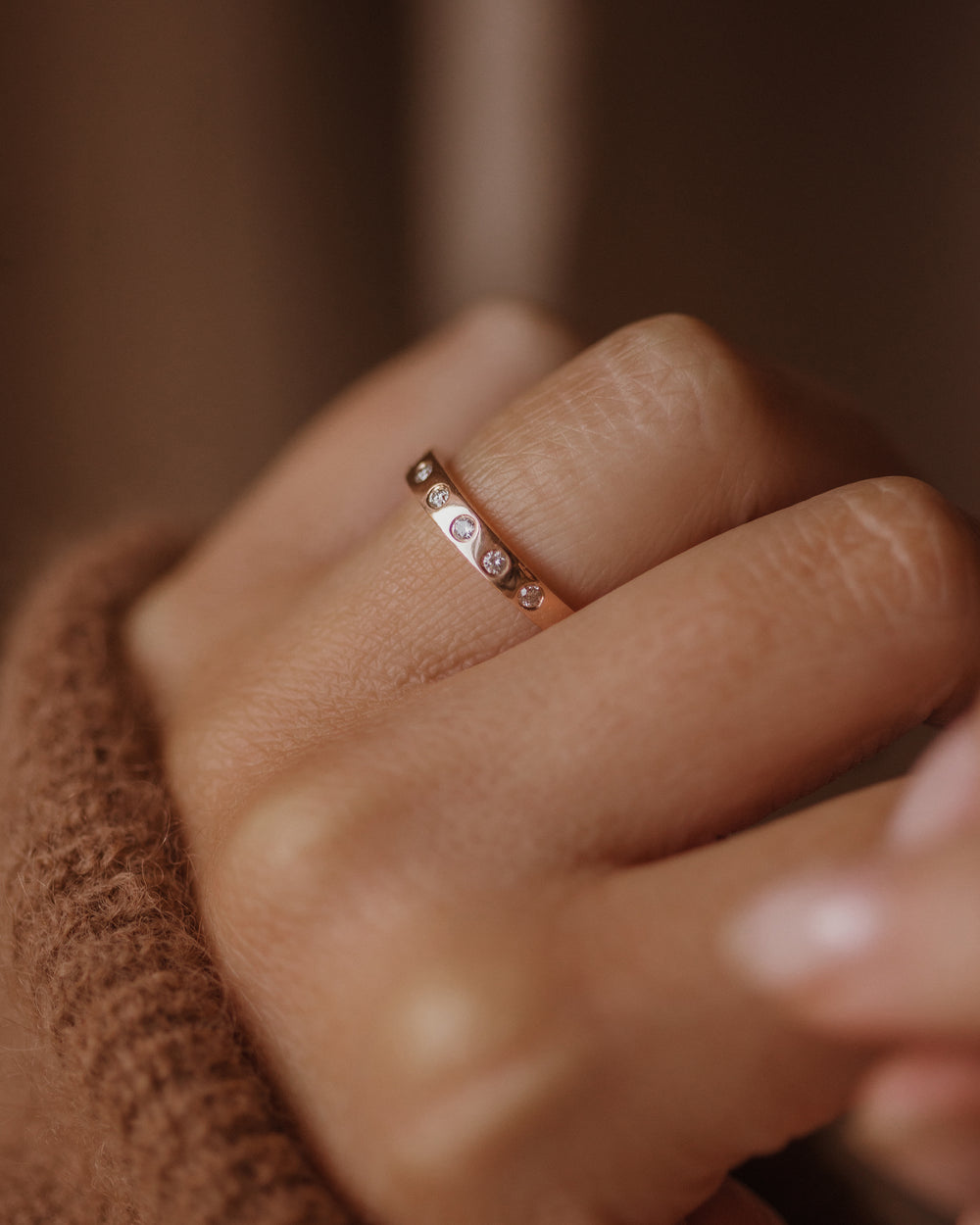 Marlene Vintage 18ct Gold Diamond Half Eternity Ring