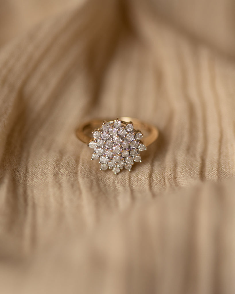 Henriette 9ct Gold Diamond Cluster Ring