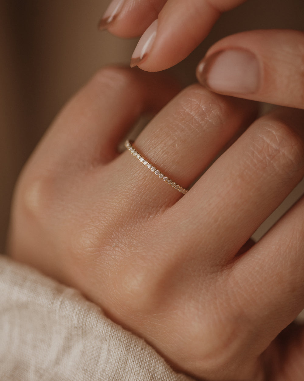 Esmée 18ct Gold Diamond Half Eternity Ring