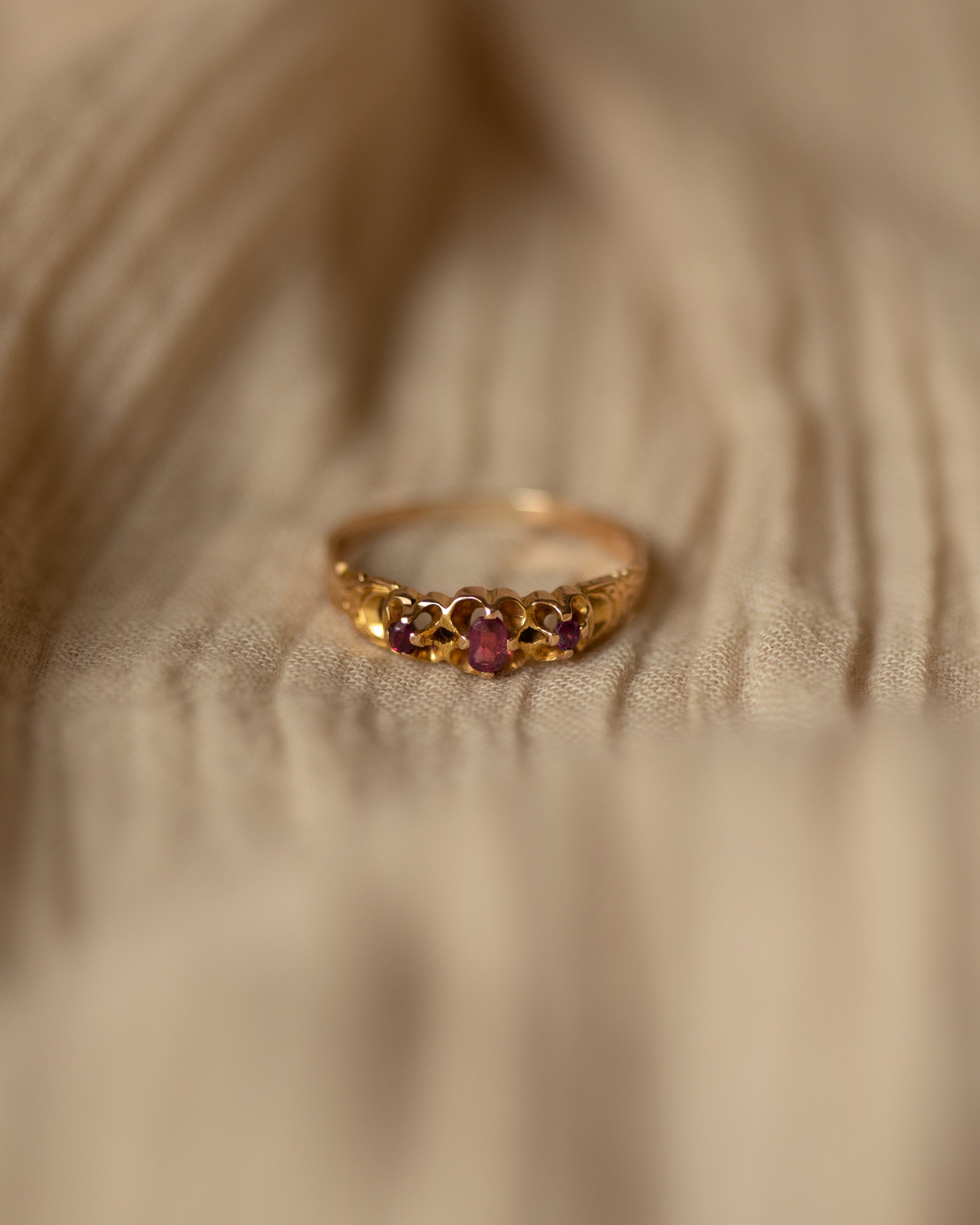 Image of Coraline Antique 18ct Gold Paste & Spinel Ring