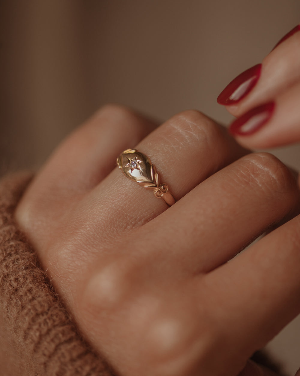 Sylvie 1896 Victorian 18ct Gold Star Set Diamond Ring