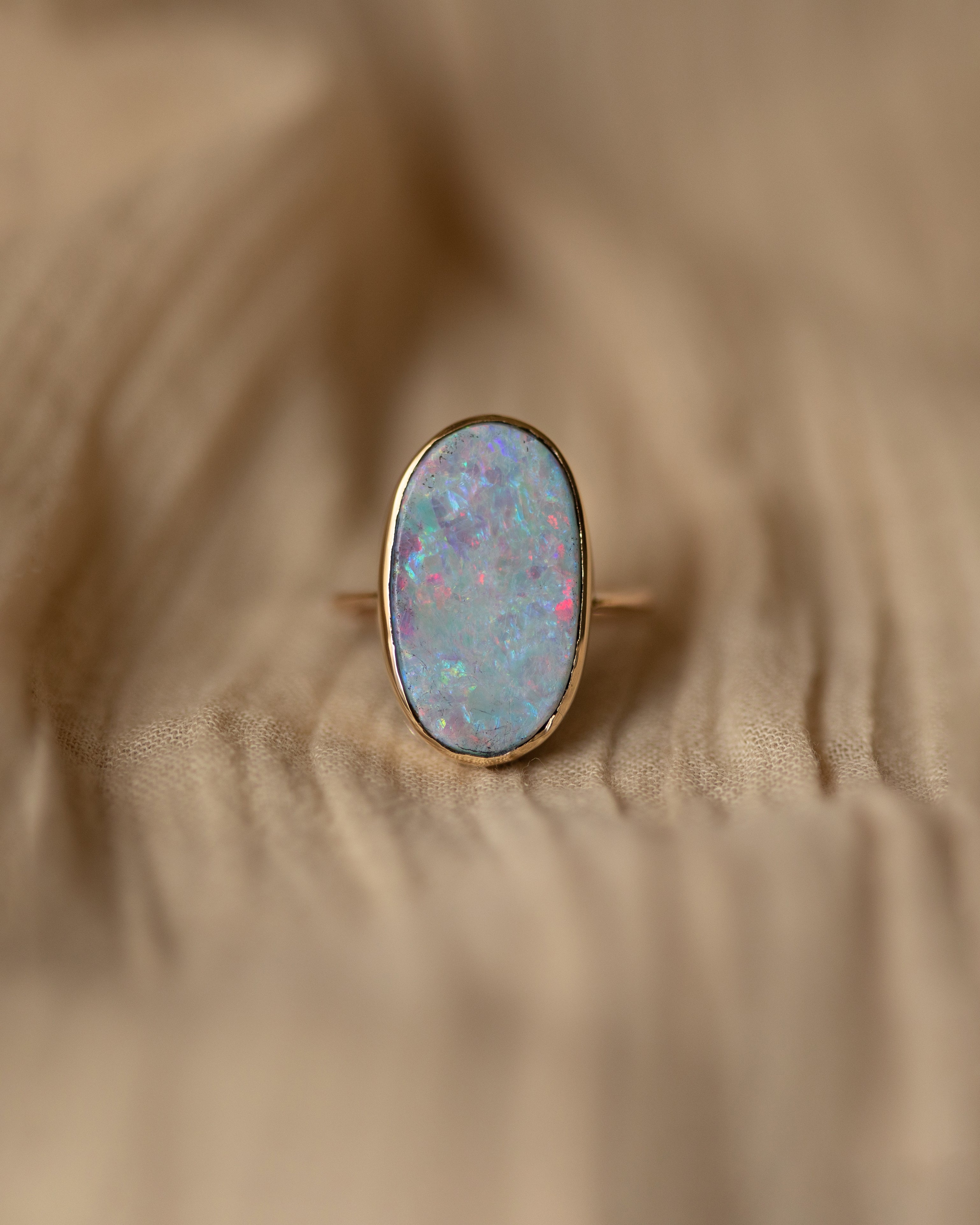Image of Gilda Vintage 9ct Gold Opal Doublet Ring