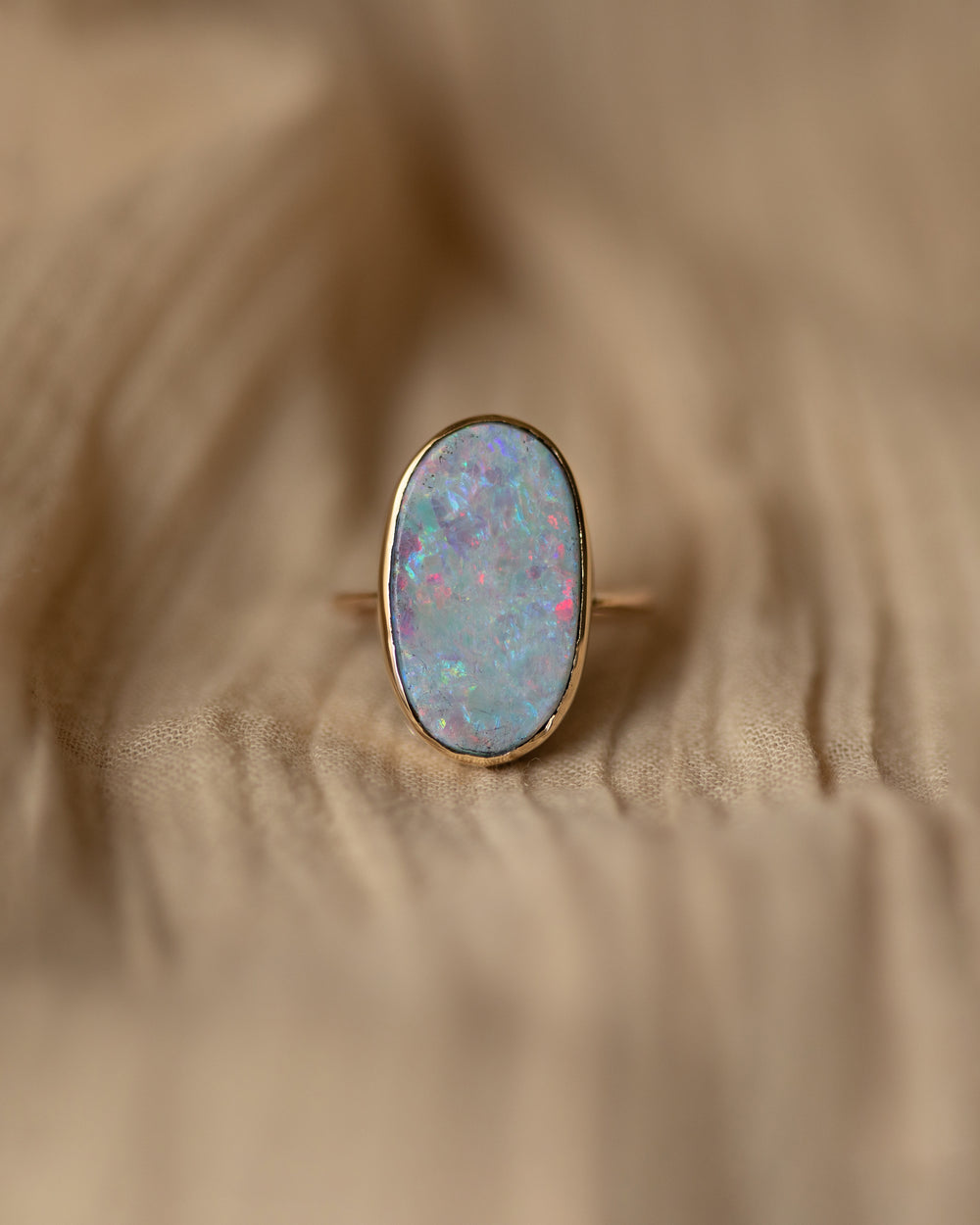 Gilda Vintage 9ct Gold Opal Doublet Ring