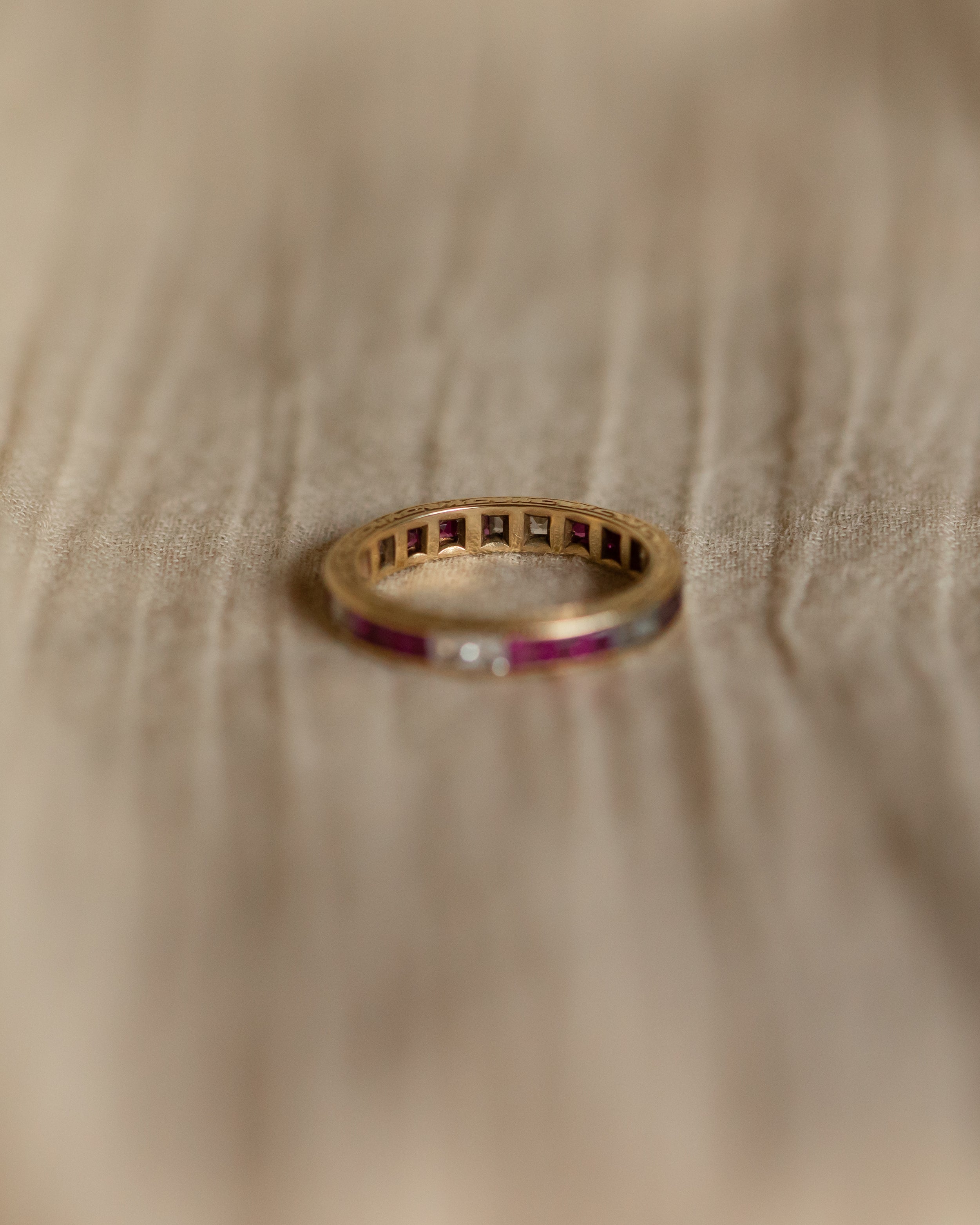 Alexandra Antique Art Deco 9ct Gold Paste Eternity Ring