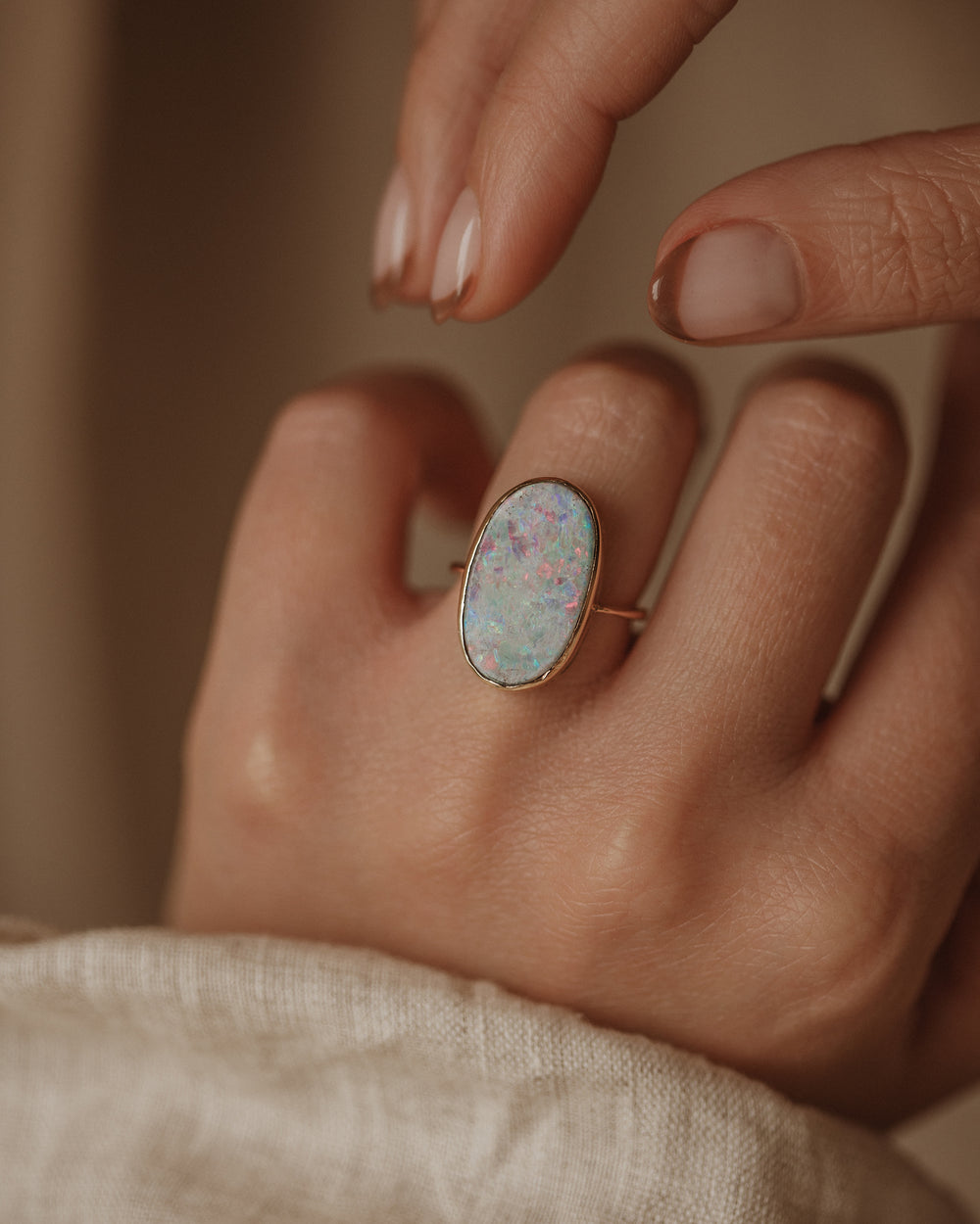 Gilda Vintage 9ct Gold Opal Doublet Ring