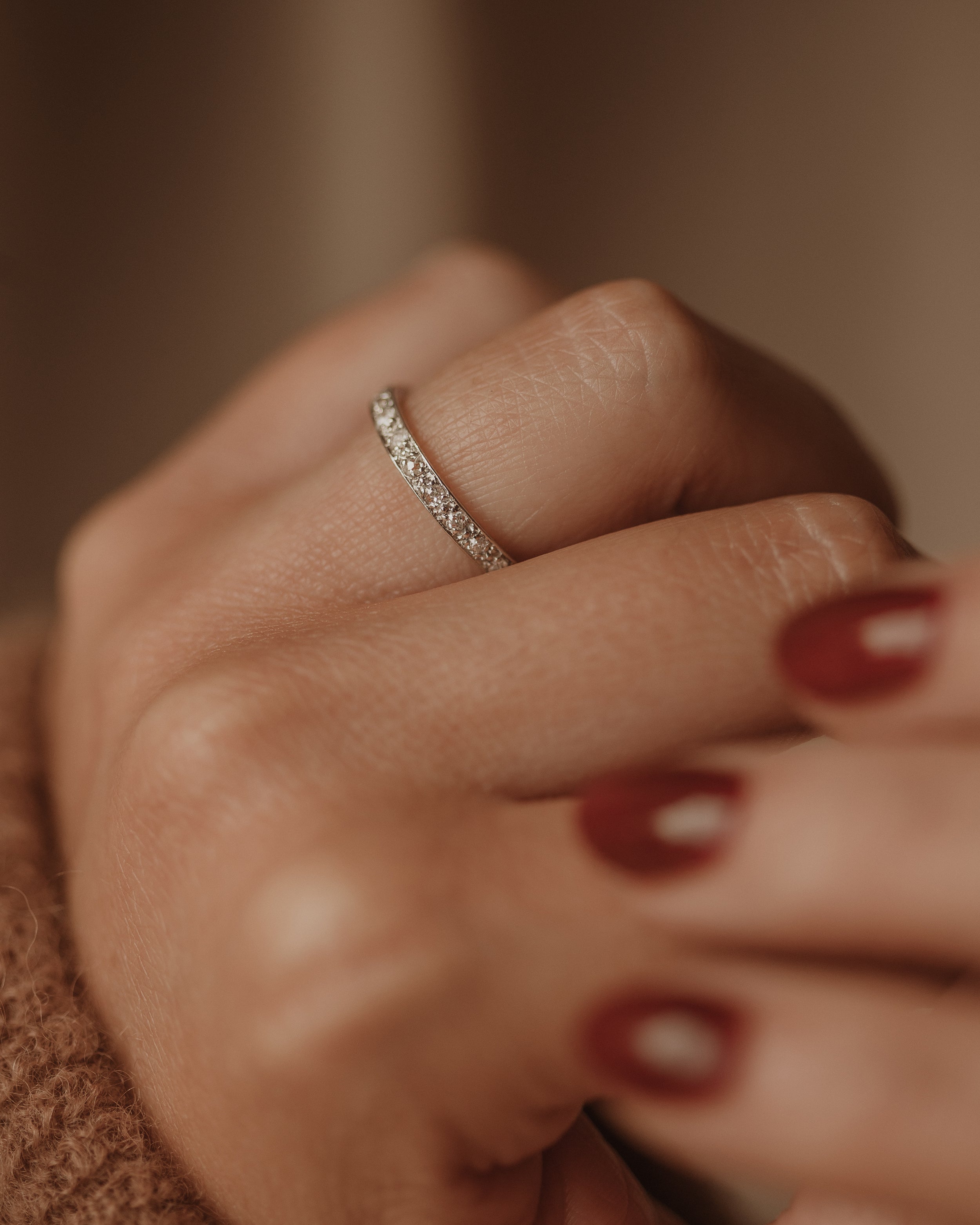 Lillian Antique Old-Cut Diamond Eternity Ring