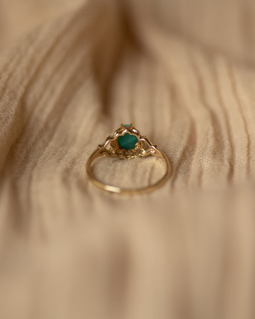 Frieda 1983 Vintage 9ct Gold Turquoise Ring
