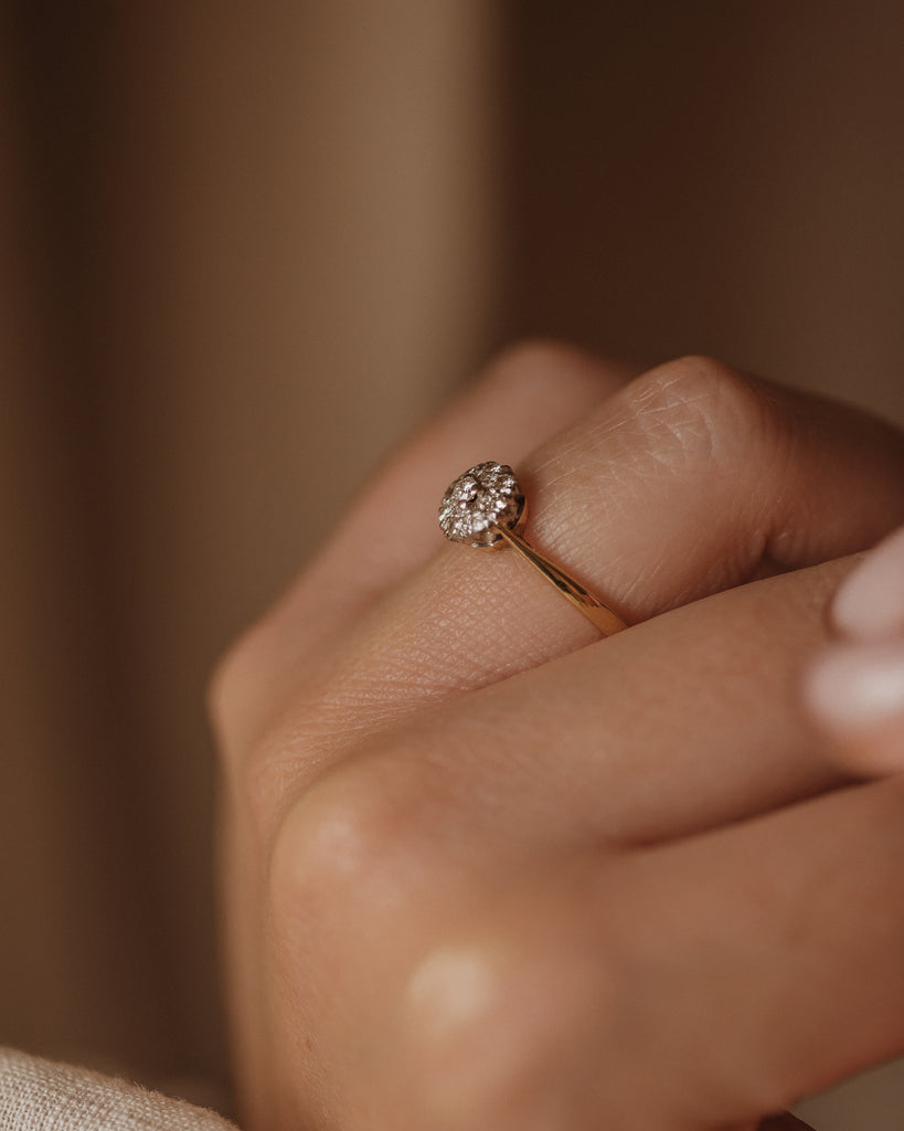 Bernadette Vintage 18ct Gold Diamond Cluster Ring