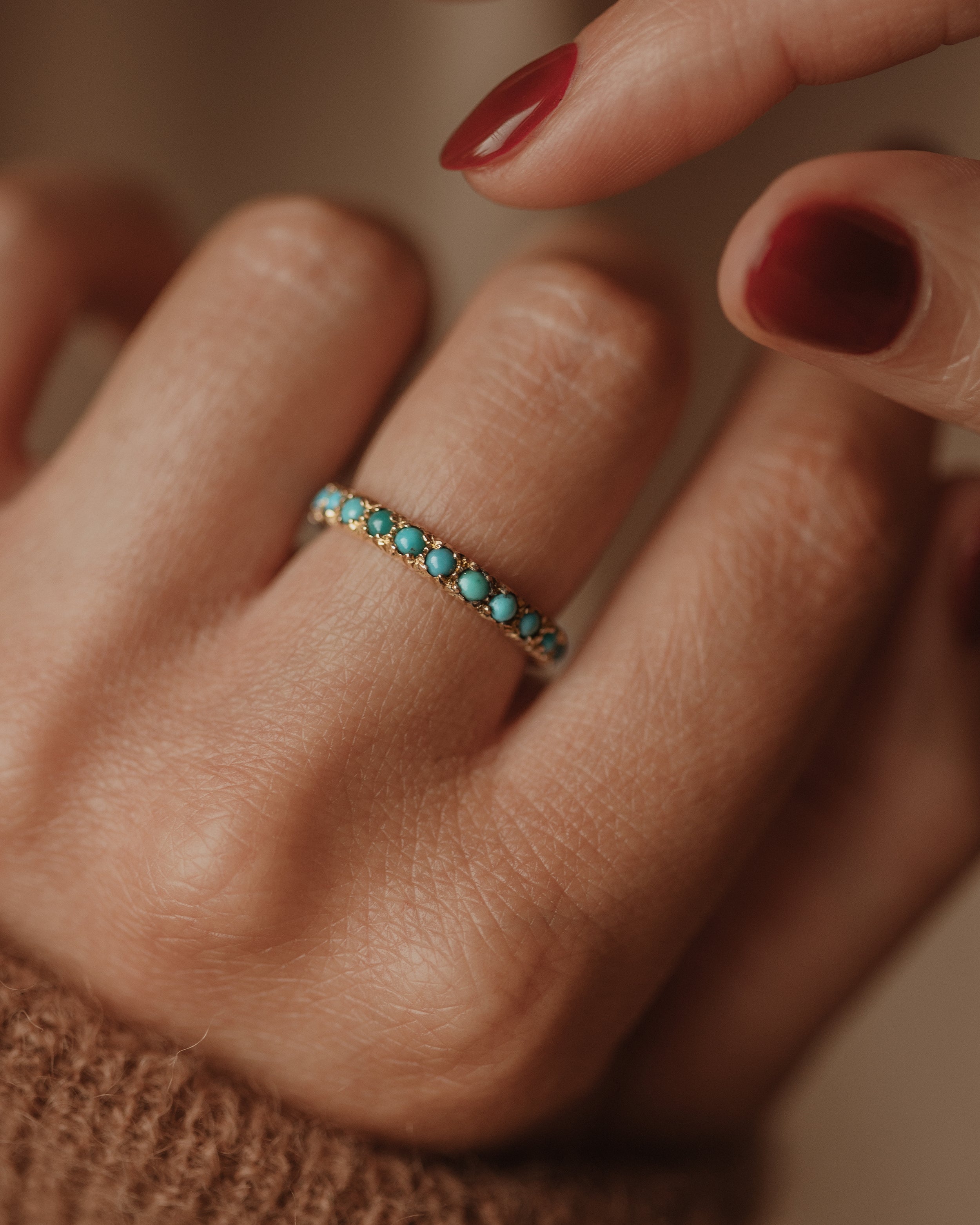 Image of Noreen Antique Turquoise Full Eternity Ring