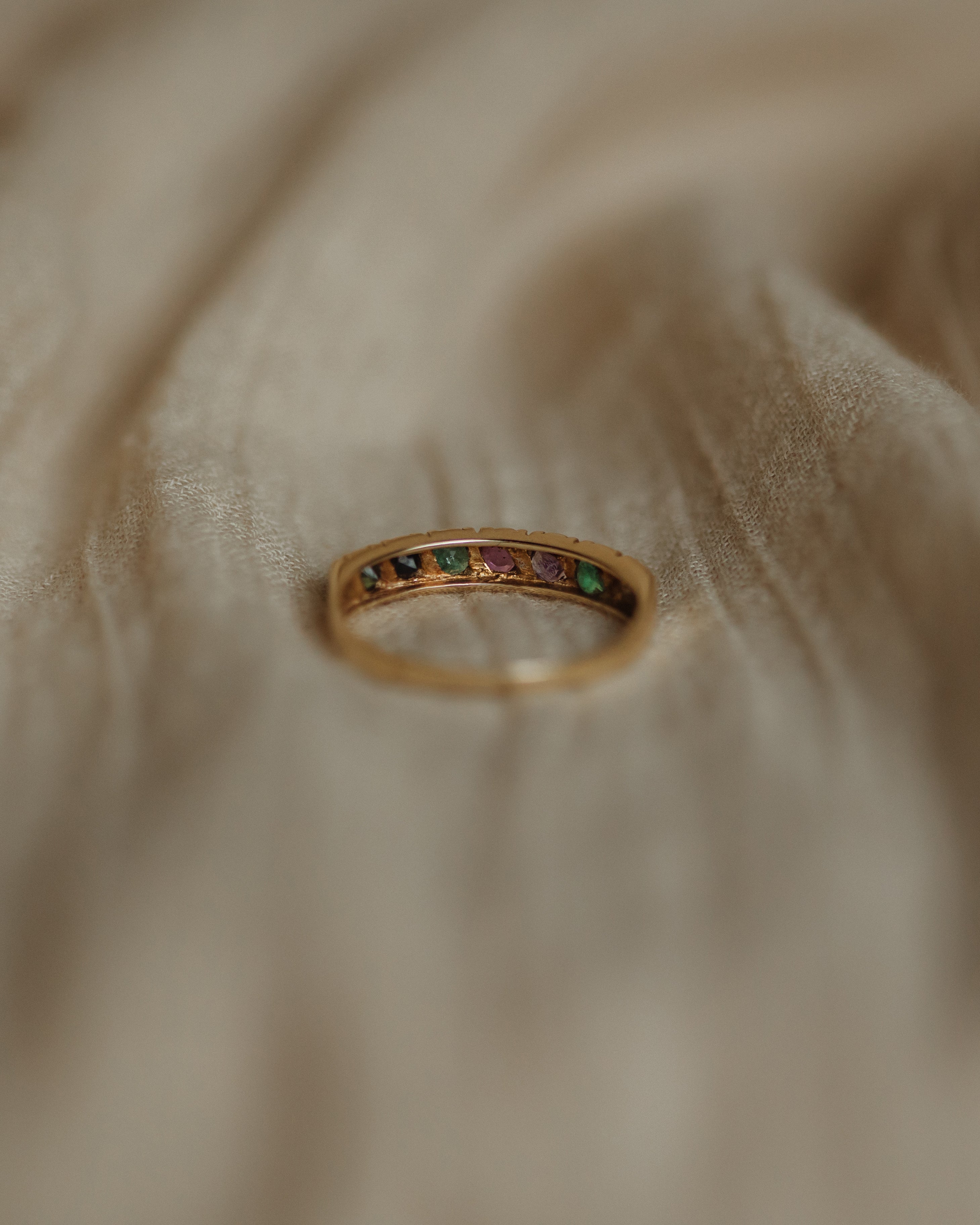 Dearest Rig Susie Vintage 9ct Gold Dearest Half Eternity Ring | Rock n Rose