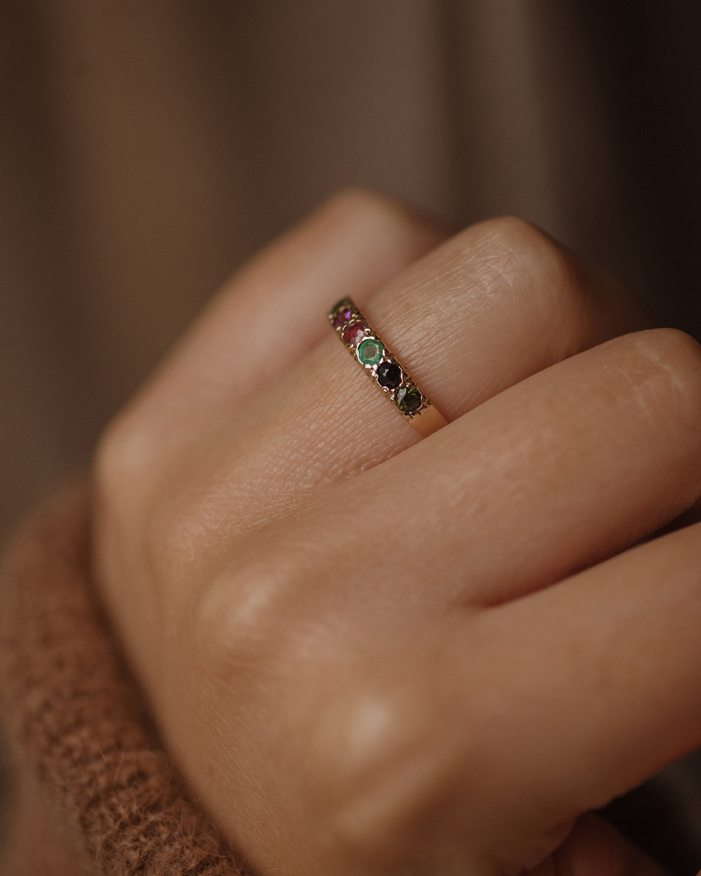 Susie Vintage 9ct Gold Dearest Half Eternity Ring