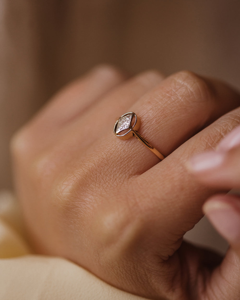 Ida Art Deco 18ct Gold & Platinum Diamond Ring