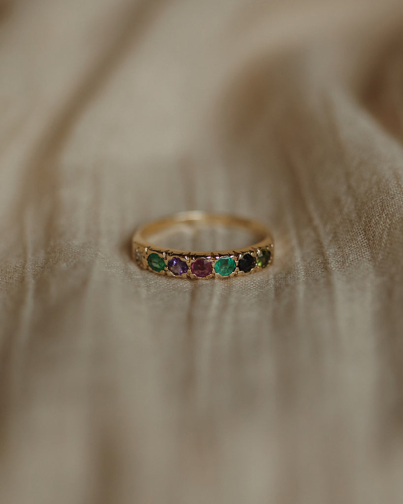Dearest Rig Susie Vintage 9ct Gold Dearest Half Eternity Ring | Rock n Rose