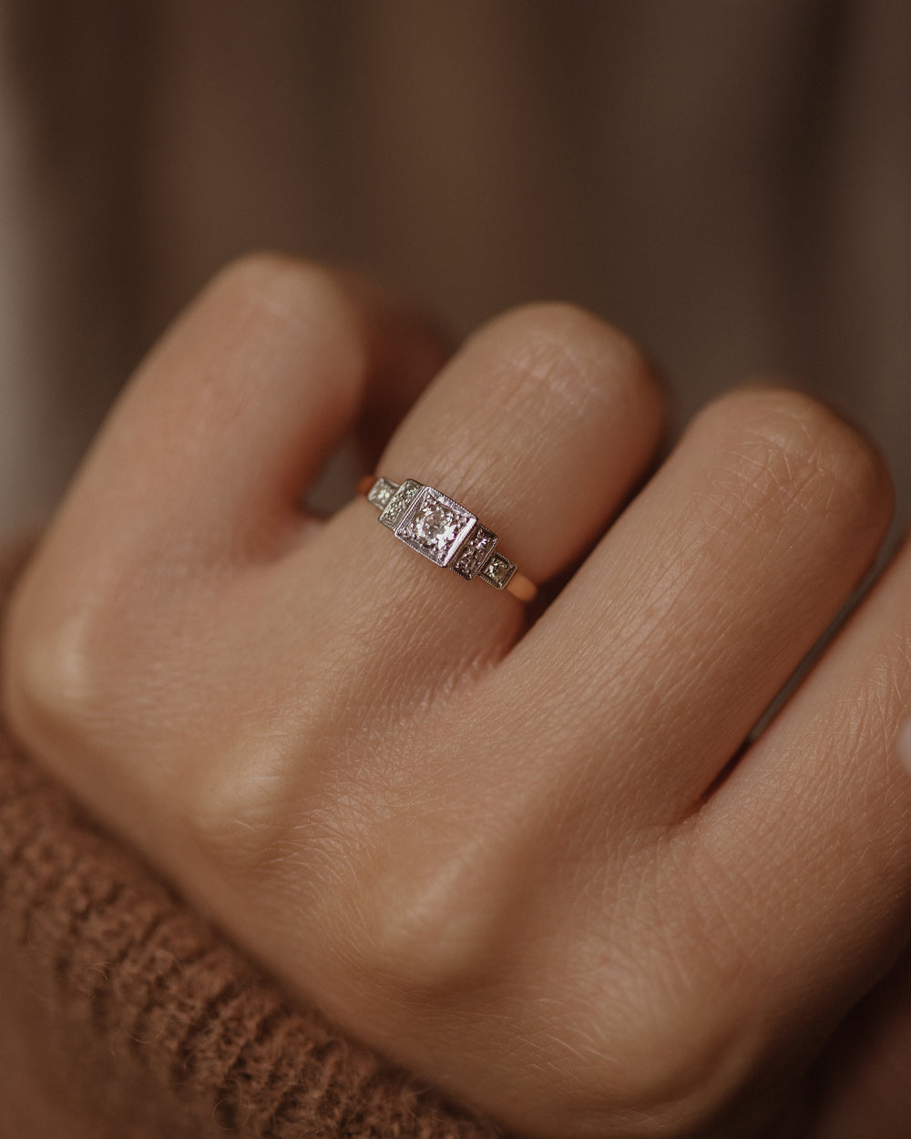 Margot Antique Art Deco 18ct Gold Diamond Ring