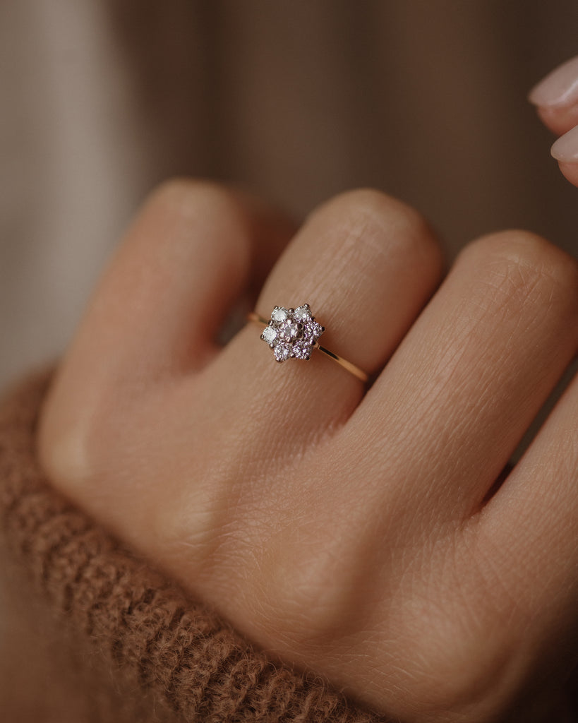 Eleanore Vintage 18ct Gold Diamond Cluster Ring