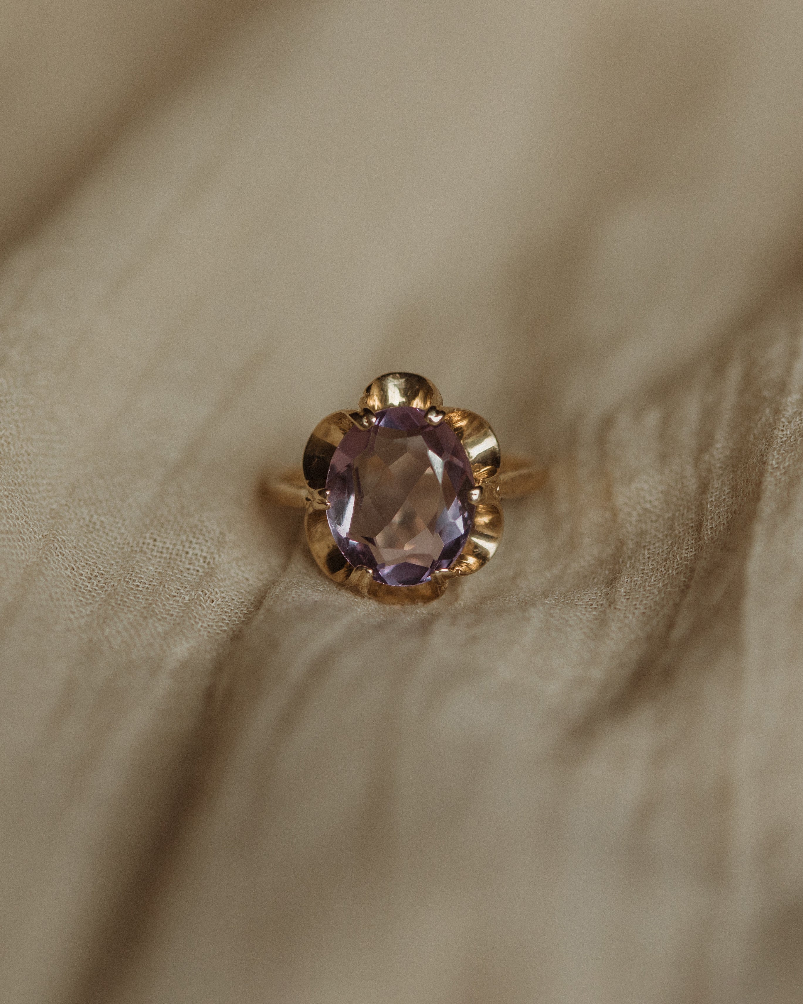 Margie 1988 Vintage 9ct Gold Amethyst Ring