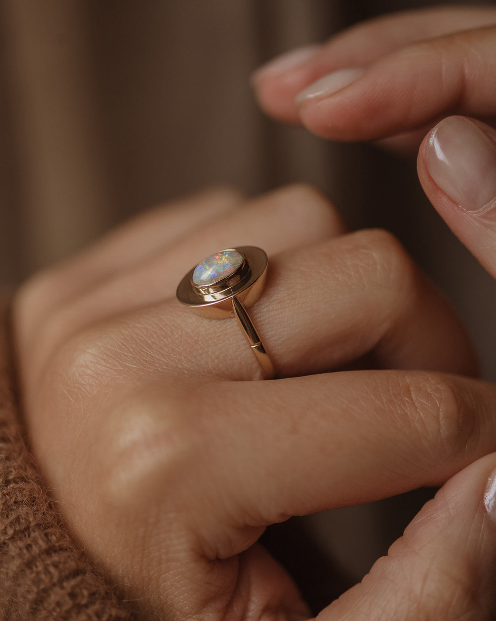 Narcissa Vintage 9ct Gold Opal Ring
